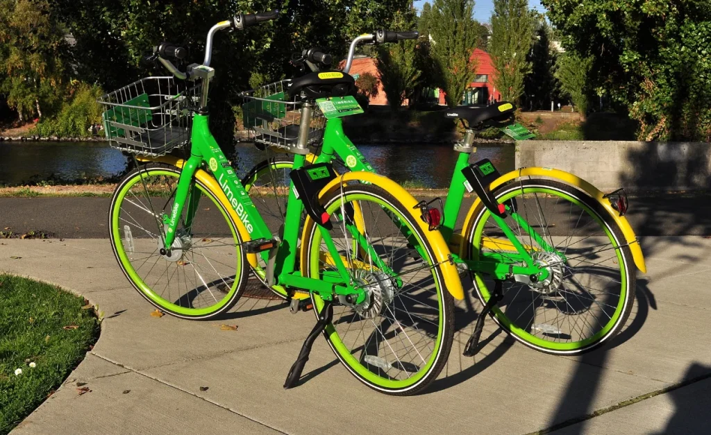 Lime e-bikes